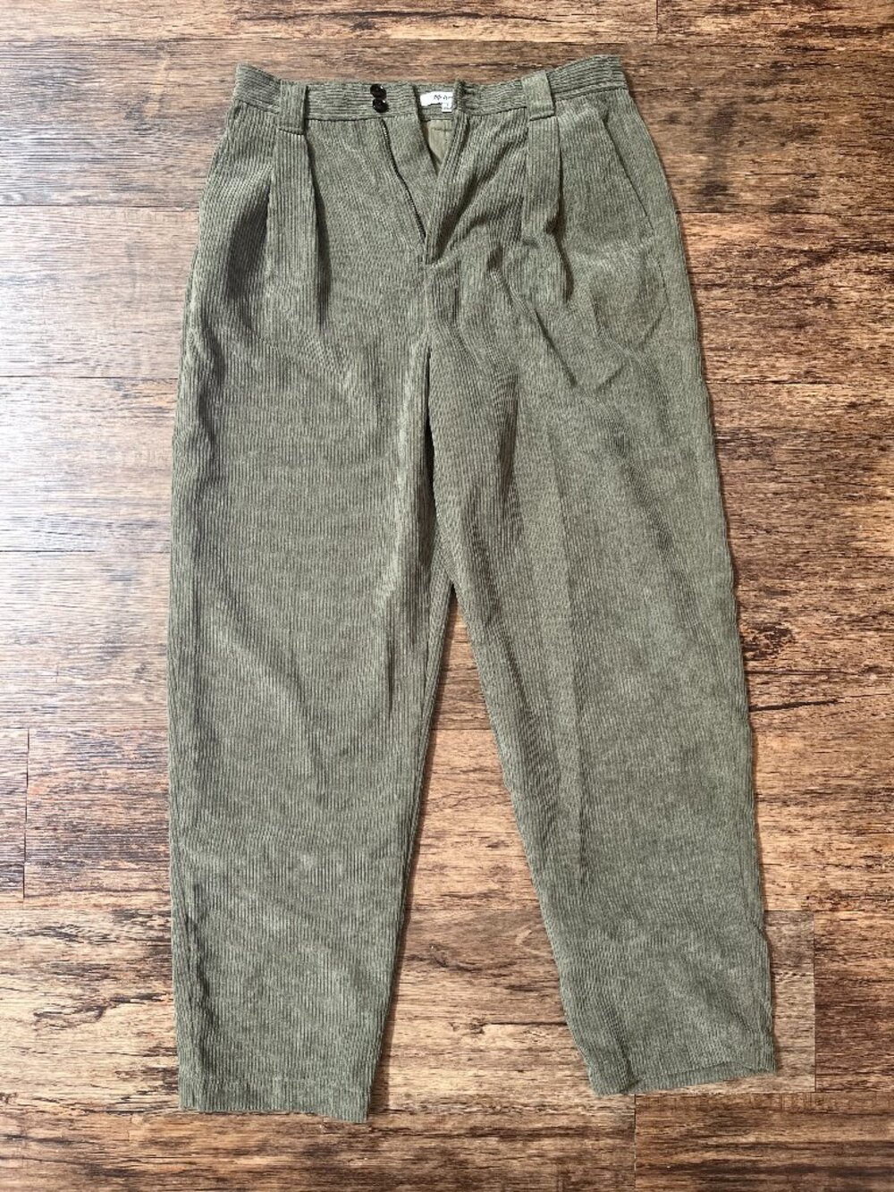 Madewell Olive Green Courduroy High-Rise Tapered Pants - Women's S
